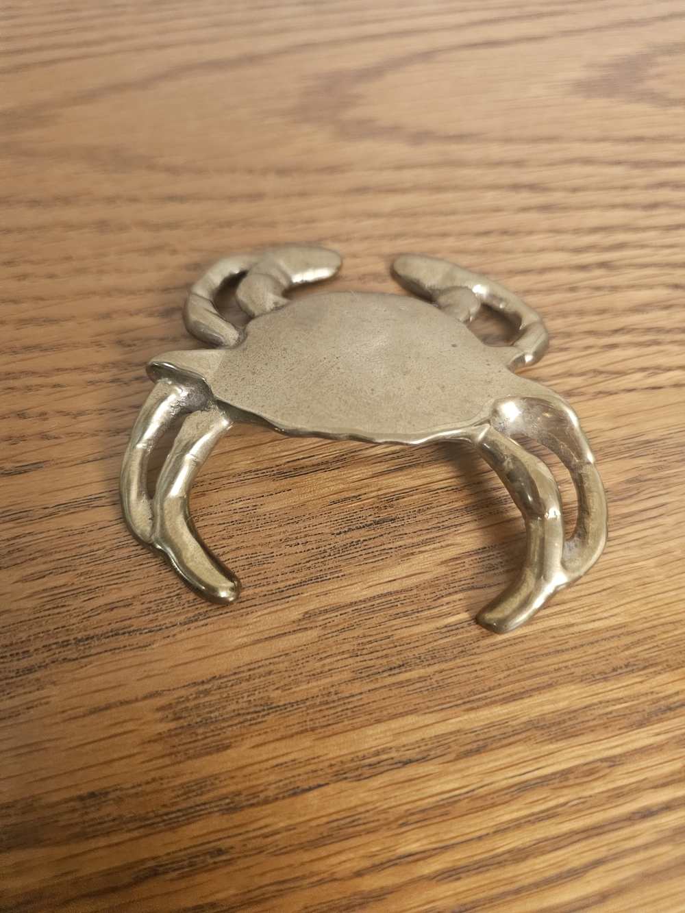 Vintage Brass Crab Paperweight / Coastal Decor / Nautical Accent